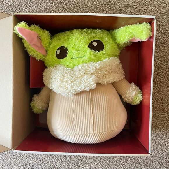 Star Wars The Mandalorian Grogu Soft 'N Fuzzy Plush HHC59 Makes Sounds NIB - Picture 2 of 5
